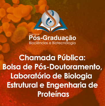 A presente chamada ocorre com apoio da CAPES ao PPGBB através do Edital 09/2020 – Prevenção e Combate a Surtos, Endemias, Epidemias e Pandemias (COVID-19: Ações estratégicas do Programa de Pós- Graduação em Biociências e Biotecnologia do Instituto Carlos Chagas da Fiocruz para o desenvolvimento de ferramentas múltiplas de diagnóstico). 

 O bolsista aprovado nessa chamada desenvolverá projeto de pesquisa na área de Produção de Antígenos em Conformação Nativa para Imunodetecção de SARS-CoV-2 e Anticorpos Sintéticos para Diferenciação de SARS-CoV-1 e SARS-CoV-2 no Laboratório de Biologia Estrutural e Engenharia de Proteínas, sob supervisão do Dr. Nilson Zanchin.﻿