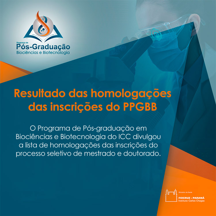 Resultado das homologações das inscrições do PPGBB