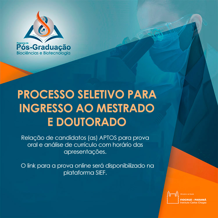 PROCESSO SELETIVO PARA INGRESSO AO MESTRADO E DOUTORADO