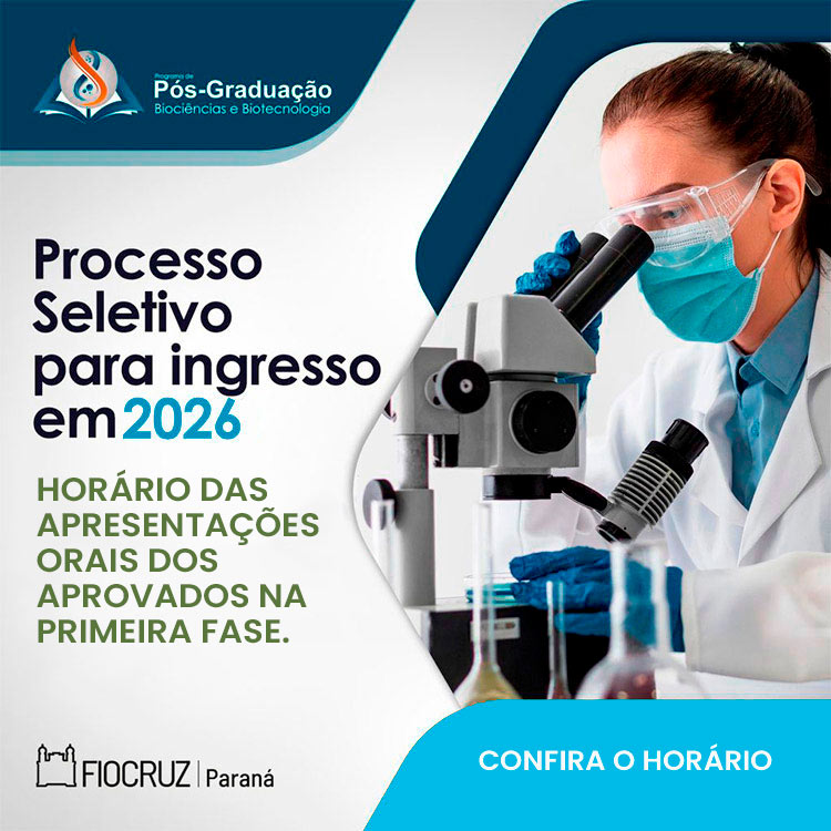 Horário das  apresentações - Processo seletivo 2026
